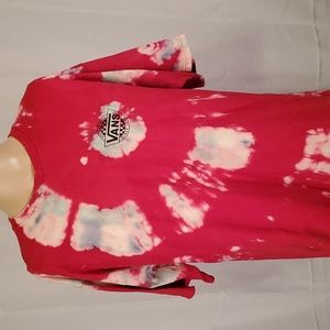 Van's XL Men' Red Tie-Dye Tshirt